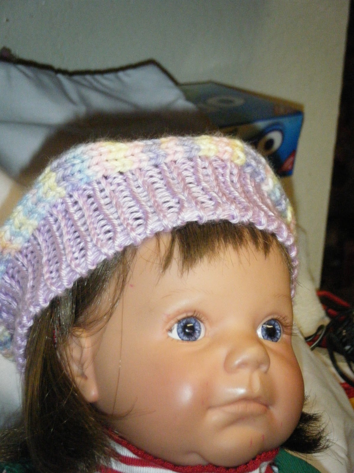 Diana natters on... about machine knitting Baby Tam