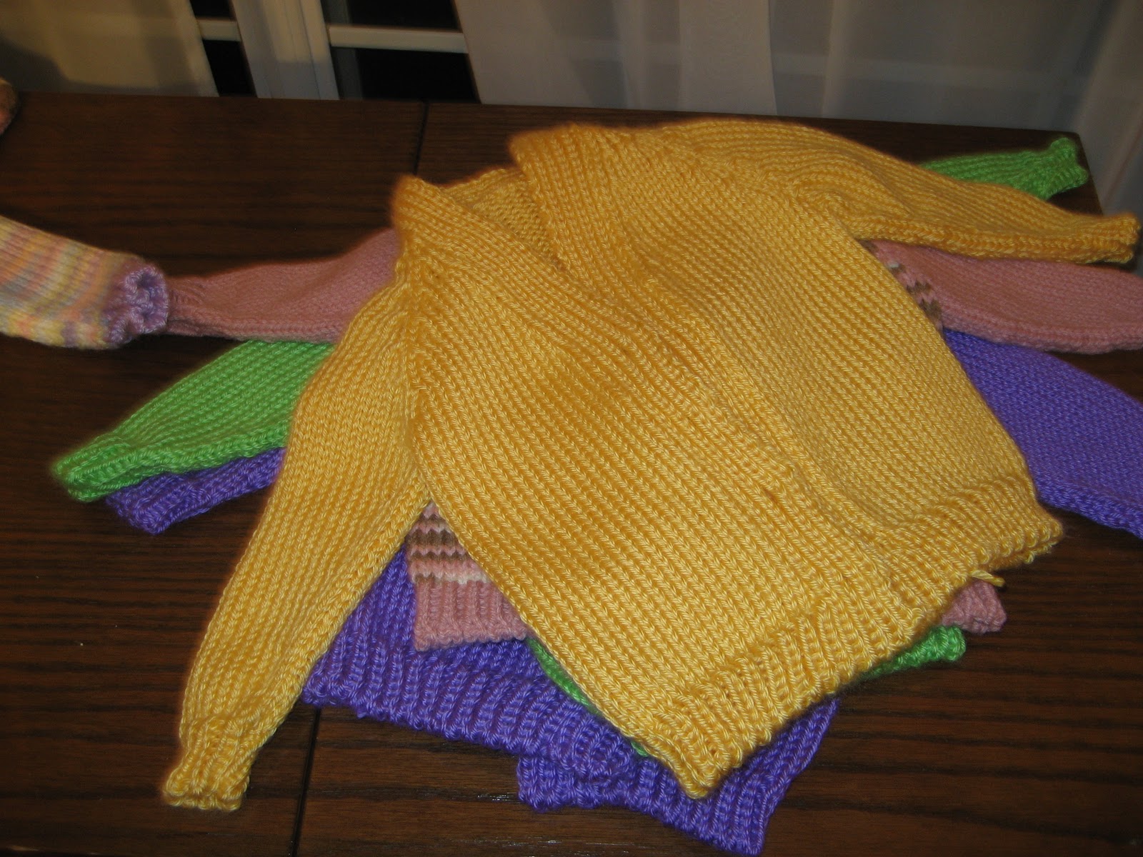 Diana natters on... about machine knitting Baby Sweater Samples for