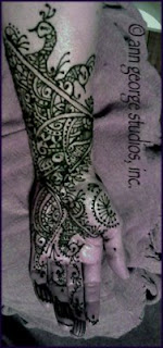 henna tattoo pattern peacock pattern