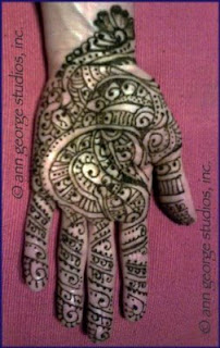 full palm henna tattoo © ann george studios, inc