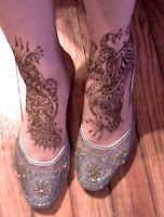 custom henna tattoo for the feet paste one