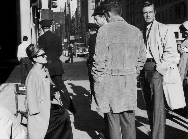 George Peppard on location during the filming of Breakfast at Tiffany's
