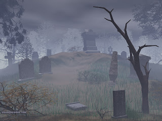 Spooky Graveyard Halloween Wallpaper