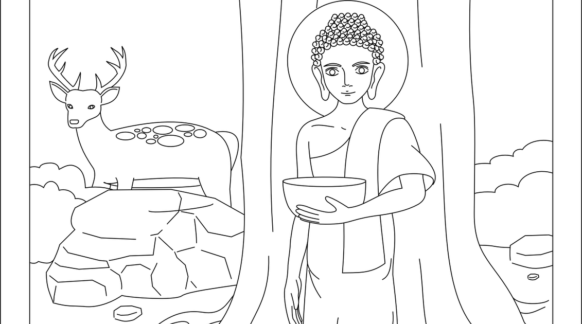IPGABI: Mewarnai gambar Buddha untuk kelas 1 - 3 SD