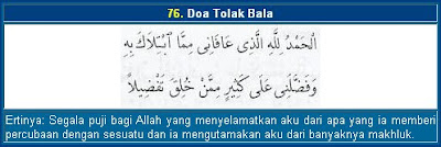 LIFE IS FULL OF SURPRISES !: DOA TOLAK BALA