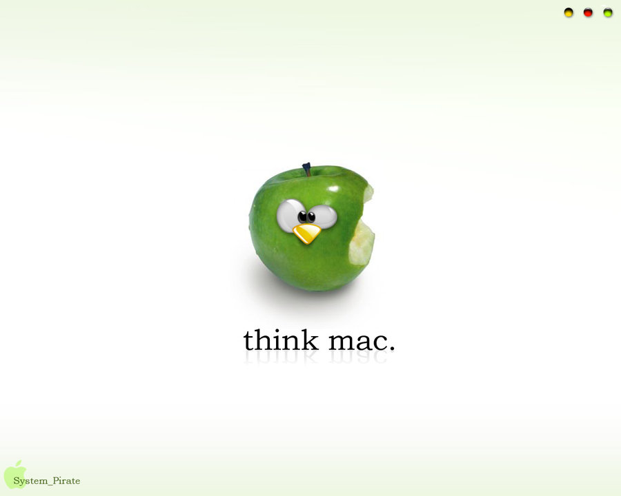 green apple think mac wallpaper