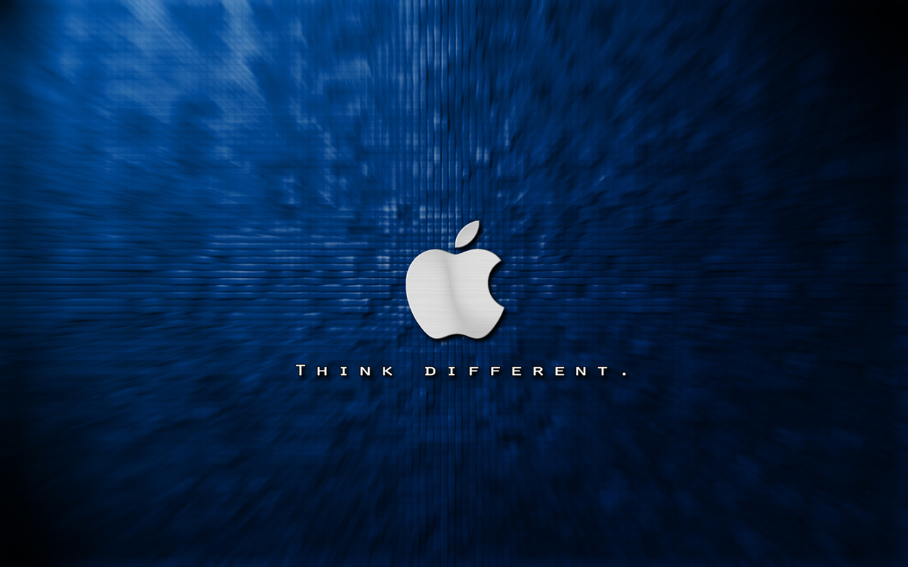 dark blue background apple logo wallpaper