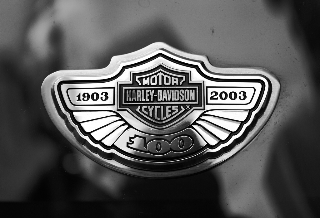 Harley Davidson Logo embedded on tank