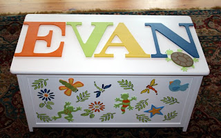 plain toy box to decorate