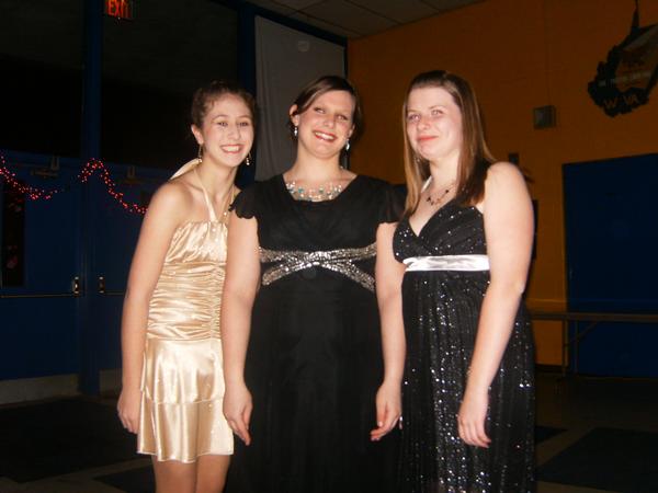 Skylar at the dance with friends