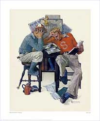 Cramming by Norman Rockwell (1931)