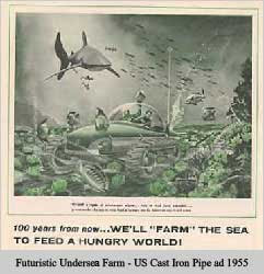 Futuristic Undersea Farm as seen in 1955)