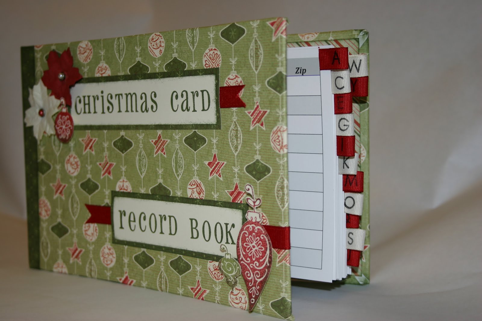 Getting Kreatively Spoiled Christmas Card Record Book New
