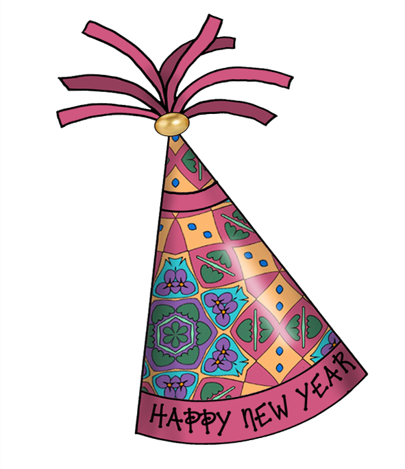 happy new year hat clipart - photo #42