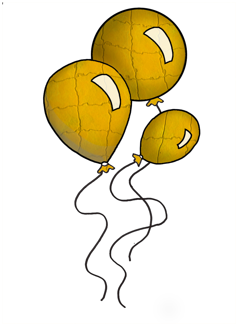 clipart yellow balloons - photo #47