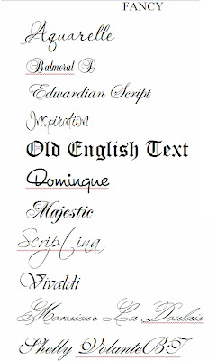 Michelle's Adventures with Digital Creations: Some Fancy Fonts I Like