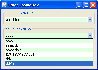 Java Swing Tips: Color JComboBox