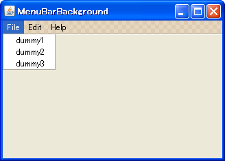 Java Swing Tips: JMenuBar Background Image