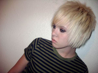 Emo Hairstyle With Short Blond Haircuts