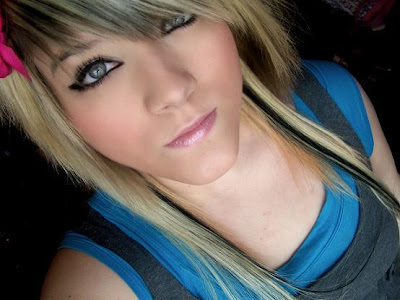 2010 Long Blonde Emo Girl Hairstyle Since scene hairstyles have many common 
