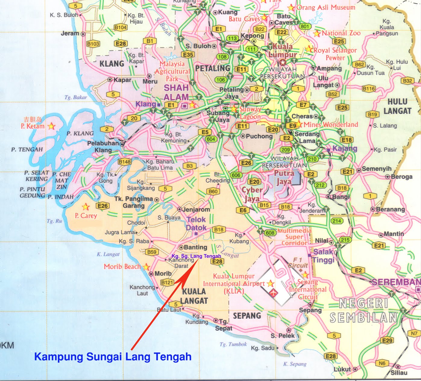 JKKK P Kampung Sungai Lang Tengah PETA DAERAH KUALA LANGAT JKKK P Kampung Sungai Lang Tengah PETA DAERAH KUALA LANGAT