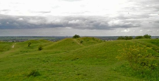 Five Knolls on top of the Dunstable Downs