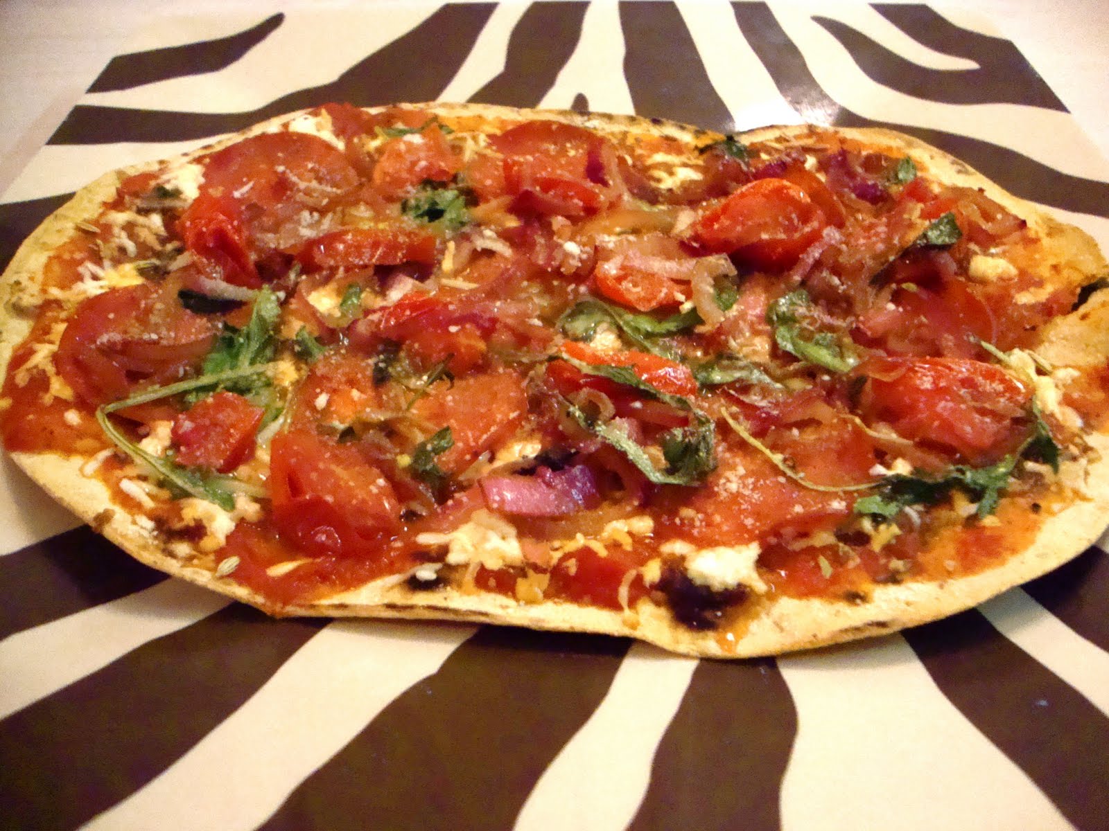 Camille's Cuisines Flatbread Wrap "Pizza"