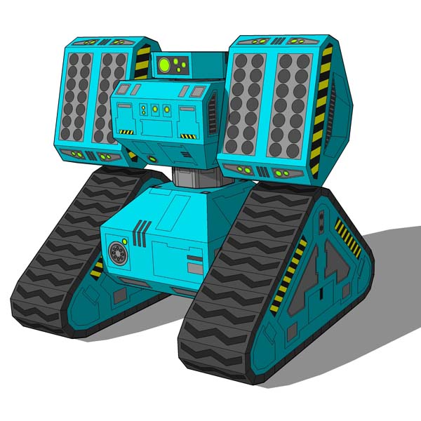 Stalwart Robotic Missile Tank Papercraft