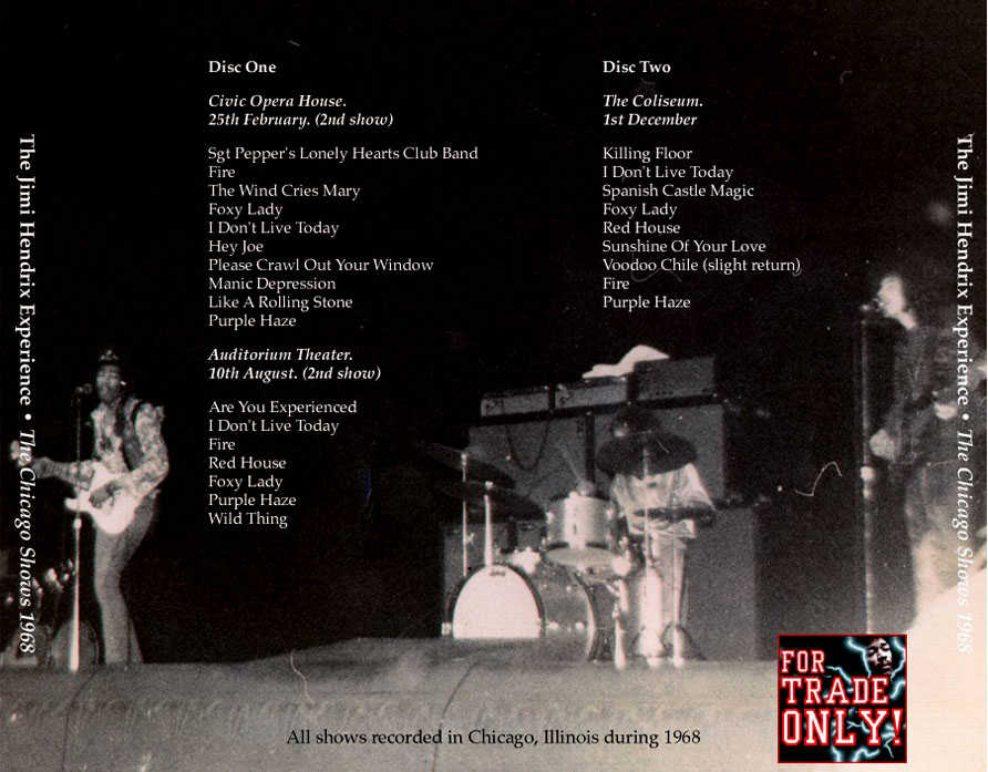 The Jimi Hendrix Experience - 1968 - Civic Opera House, Auditorium ...