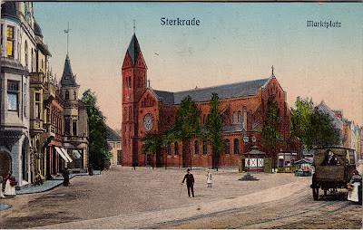 Marktplatz von Oberhausen-Sterkrade aus der Zeit um 1920