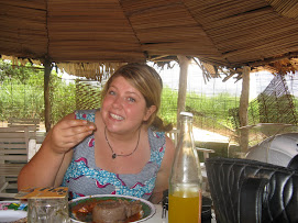 Me eating African food with my hands