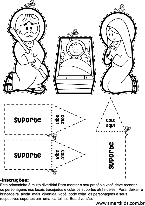 Presépio - Para imprimir, pintar e montar