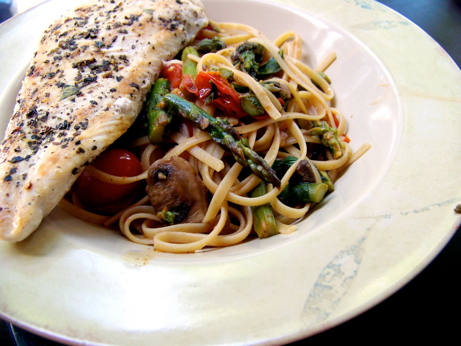 Let's Eat! Roasted Vegetable Linguine