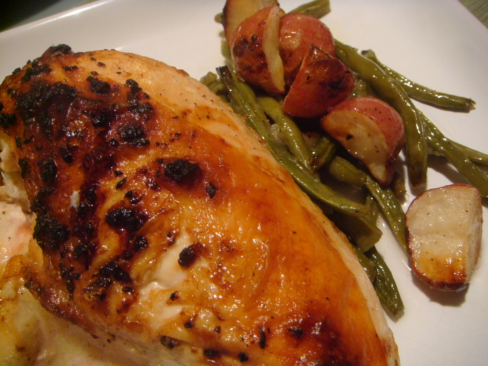 Delicious Dishings PanRoasted Chicken With LemonGarlic Green Beans