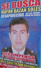 Afiches para recuperar el cuerpo del mayor Bazán abundan en Jaén y Bagua
