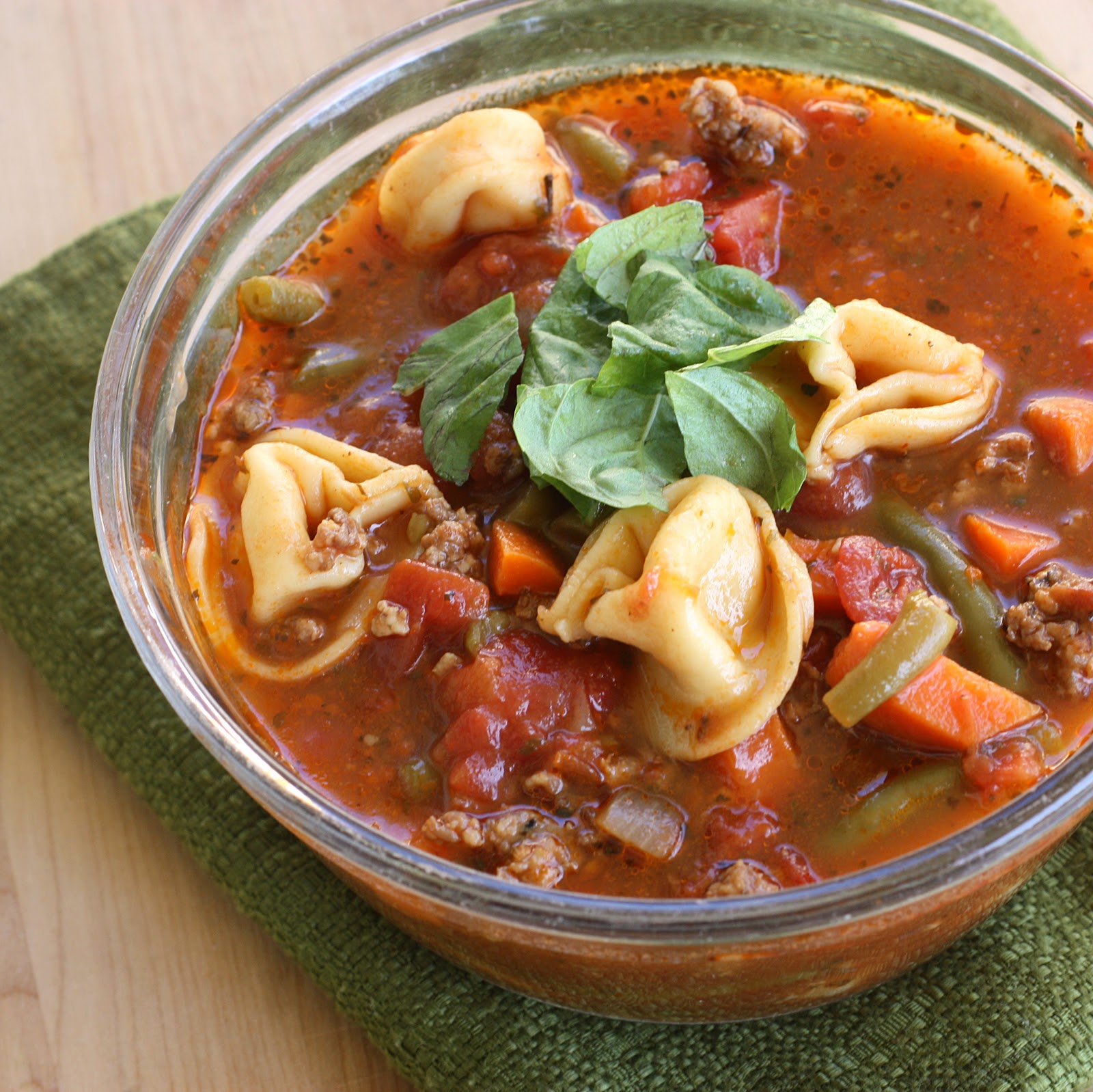 Healthy Hintzs: Italian Sausage Soup with Cheese Tortellini