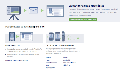 Todo para tu FaceBook: Facebook movil en Español