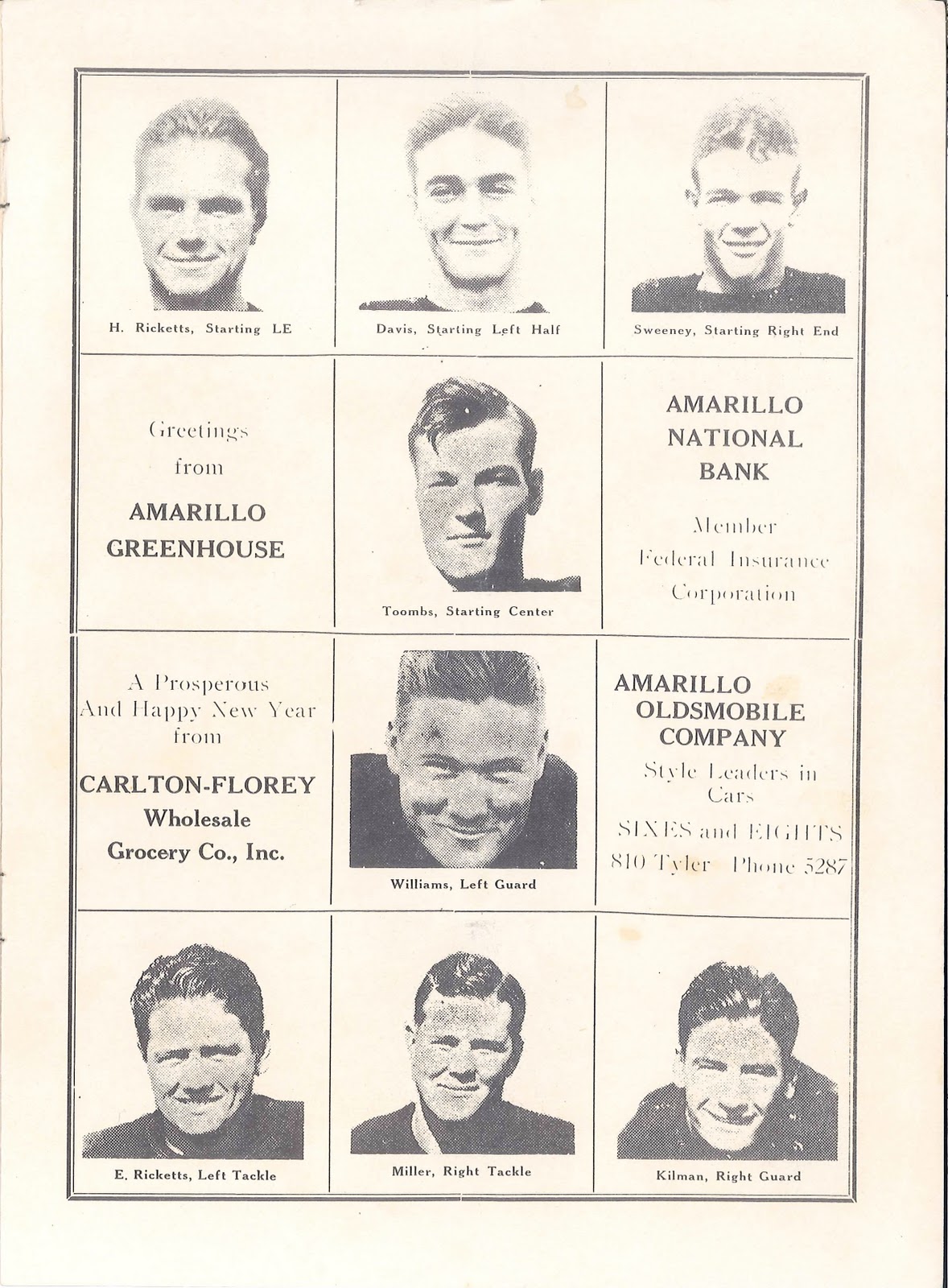 Joe Herring Jr. 1936 State Football Championship Program Antlers vs