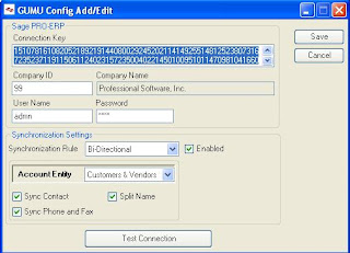 GUMU™ Config list Add/edit Tab