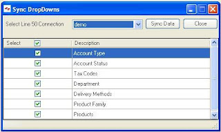 Sync Dropdowns for Sage 50