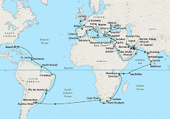 World Cruise 2010 Map