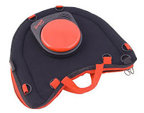 Image of a Trabasack Curve - a padded laptop rest with velcro surface