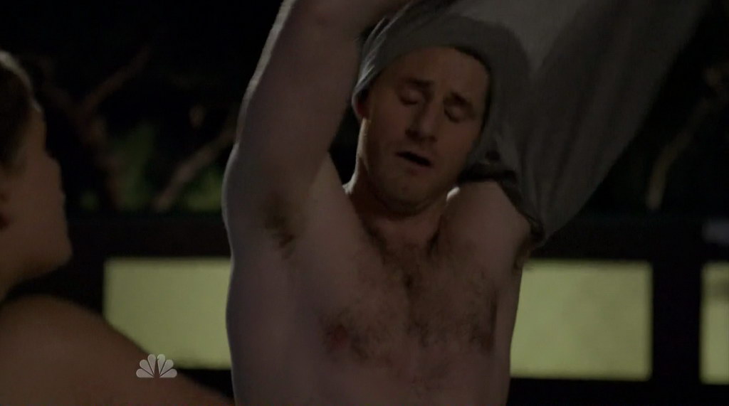 Sam Jaeger is shirtless on the episode "The Situation" of Parenth...