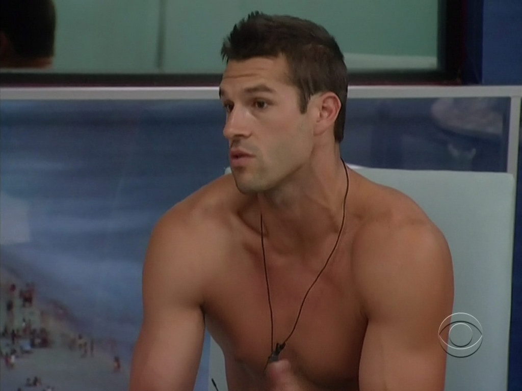 Brendon Villegas is shirtless on Big Brother 12 this week. 