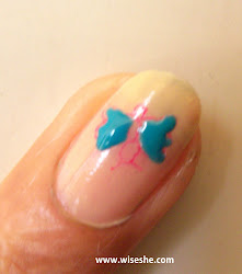 nail butterfly step tutorial outlined step4