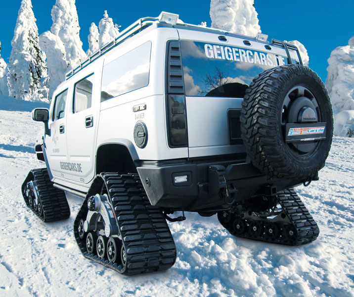 Hummer h2 на гусеницах