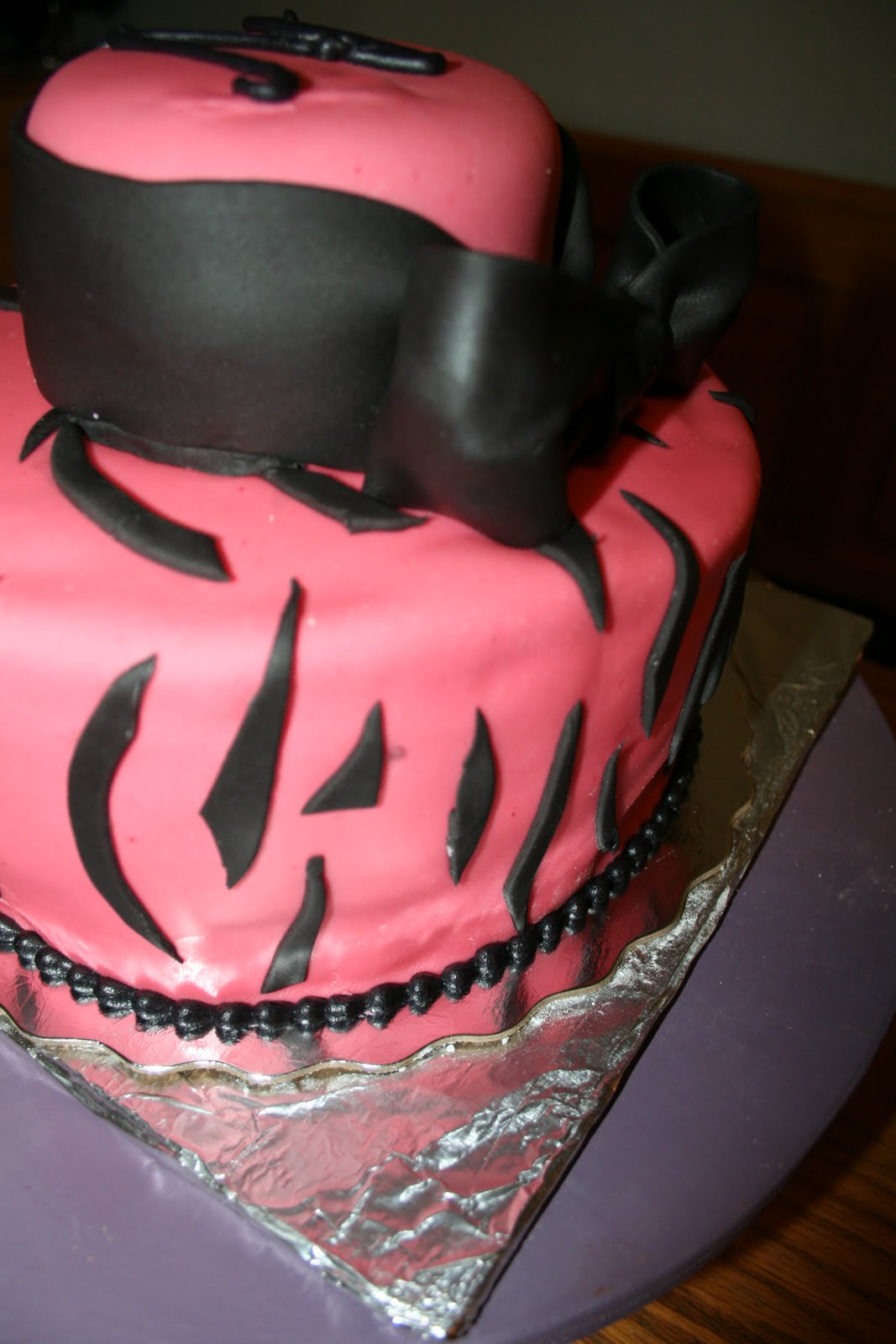 Tiers of Joy Pink Tiger Print Cake