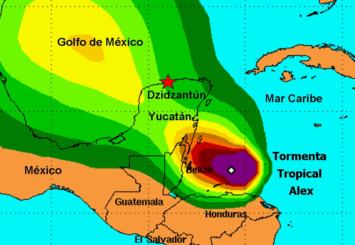 El Dzidzantunense: Tormenta Tropical Alex