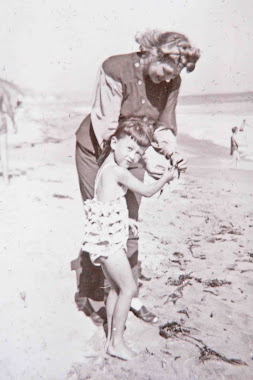 Mom and me in Long Beach late 40's