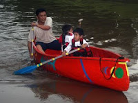 Kembali berperahu kano indian di Selokan Mataram